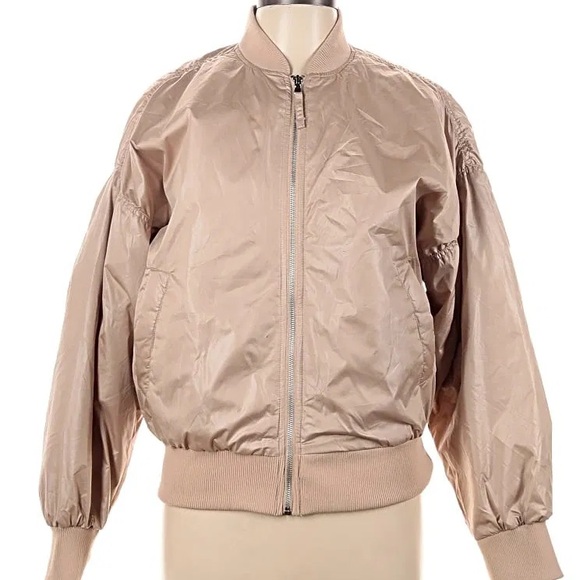 Old Navy New Beige Bomber Jacket - Picture 2 of 3